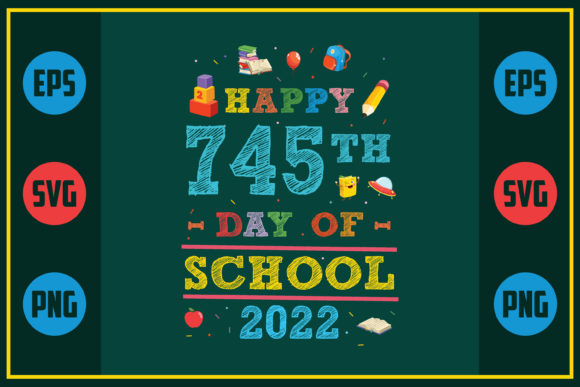 Celebrating 745 Days of School with Embroidery
