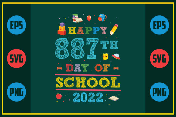 Celebrating 887th Day of School with a Unique Embroidery